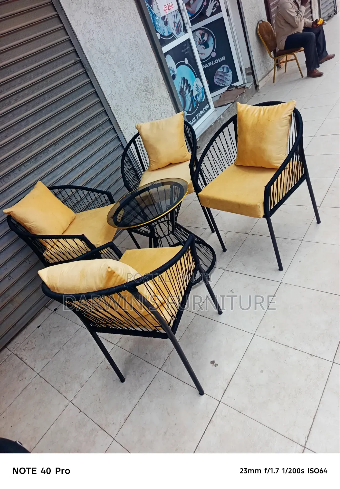 Outdoor Table and a Chair