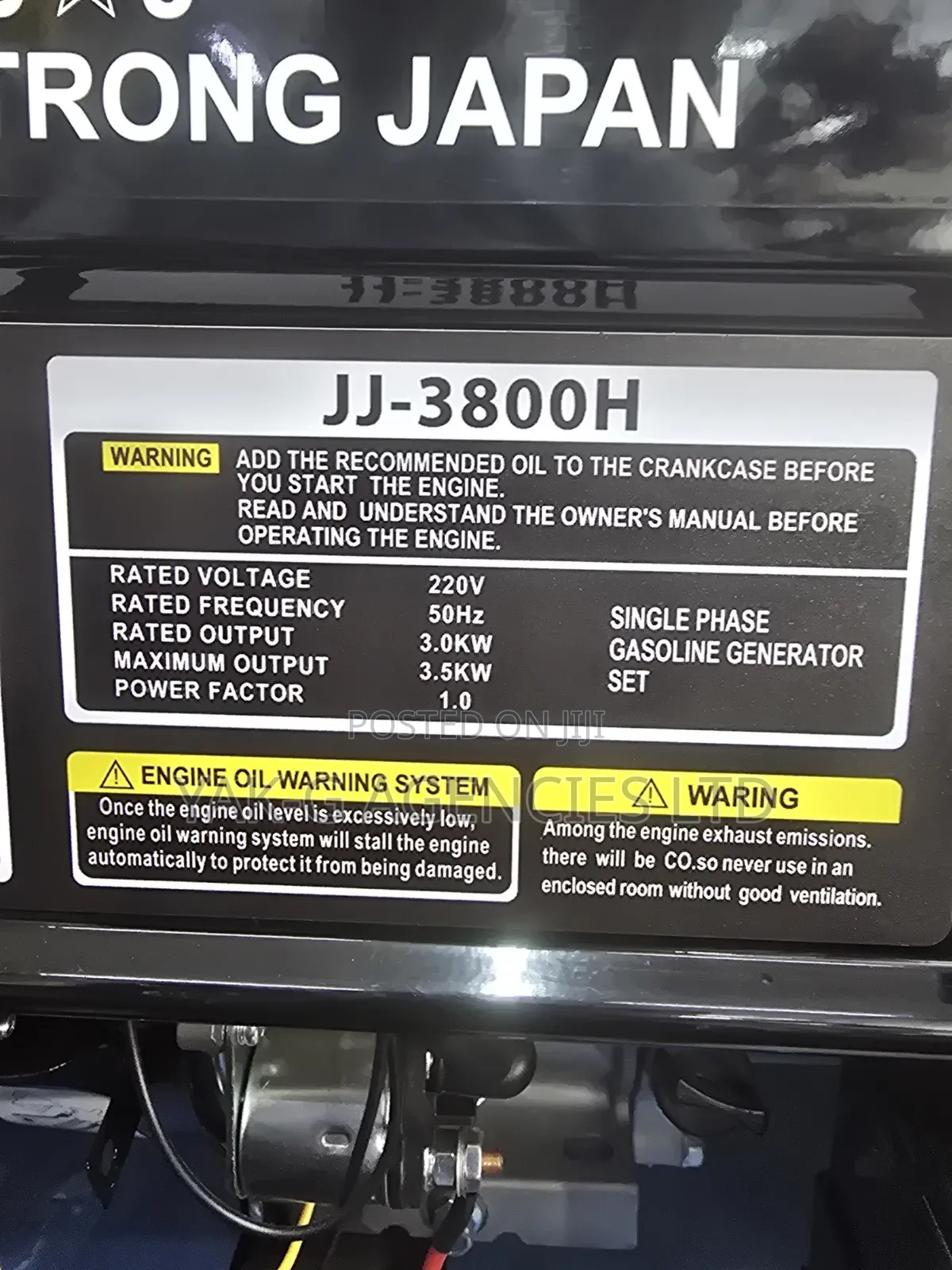 Generator Jj 3800 3.5kw
