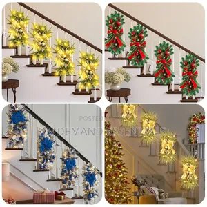 Christmas Staircase Wreath Decorations