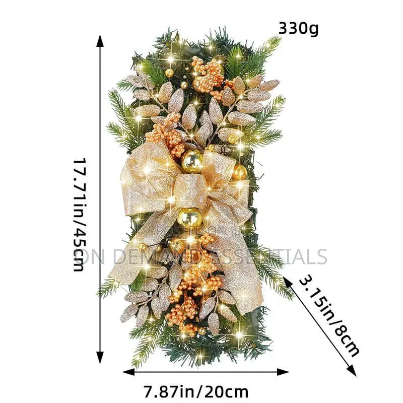 Christmas Staircase Wreath Decorations