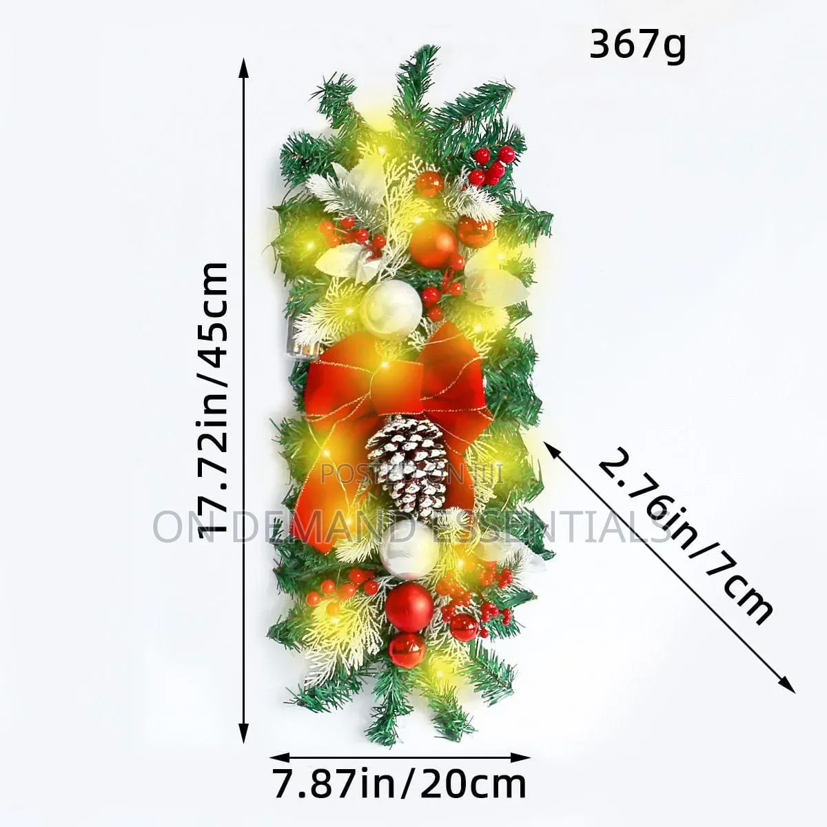 Christmas Staircase Wreath Decorations