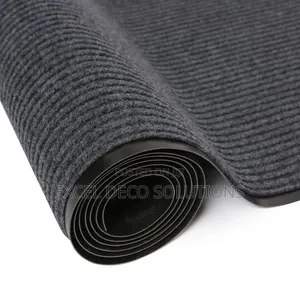 Premium Ribbed Entrance Mat 80x120cm 10mm Rubber Edged