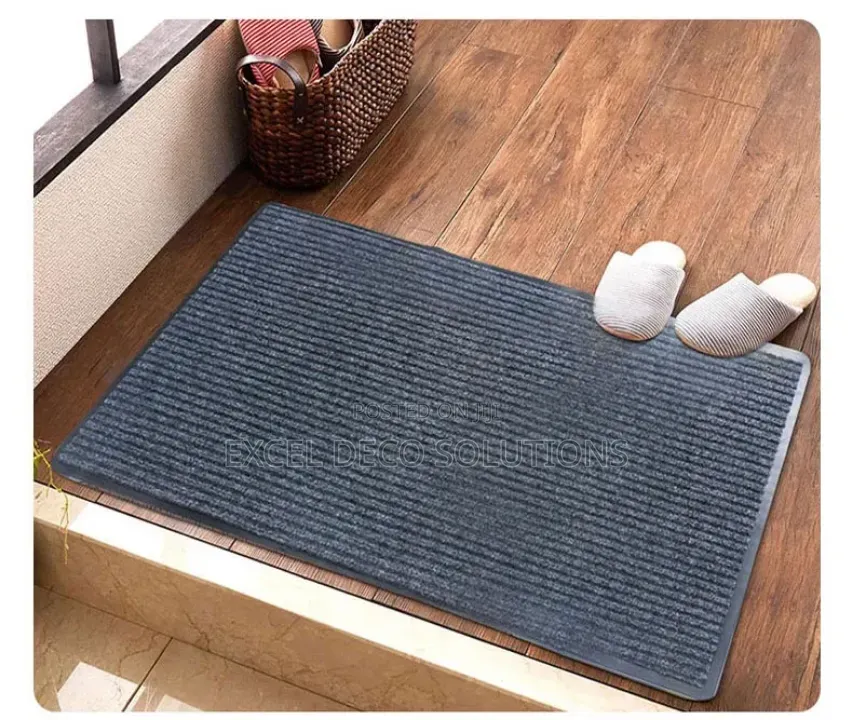 Premium Ribbed Entrance Mat 80x120cm 10mm Rubber Edged