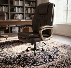 Brown High-Back Executive Office Chair : Brown Desk Chair