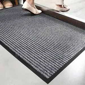 Title Ribbed Entrance Door Mat 80x120cm 10mm Dirt Trapping Carpet