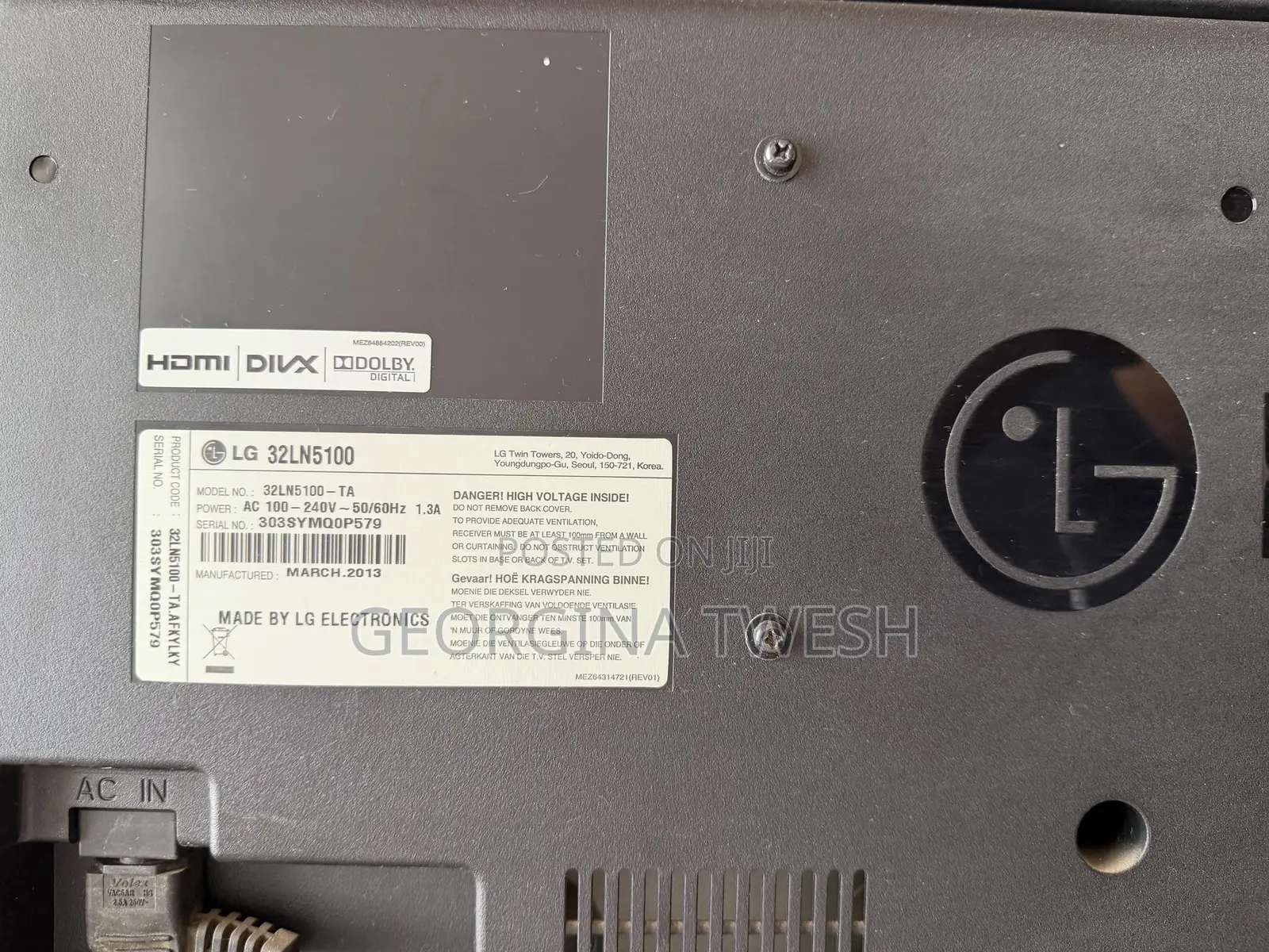 LG 32” LED TV (Non Smart)