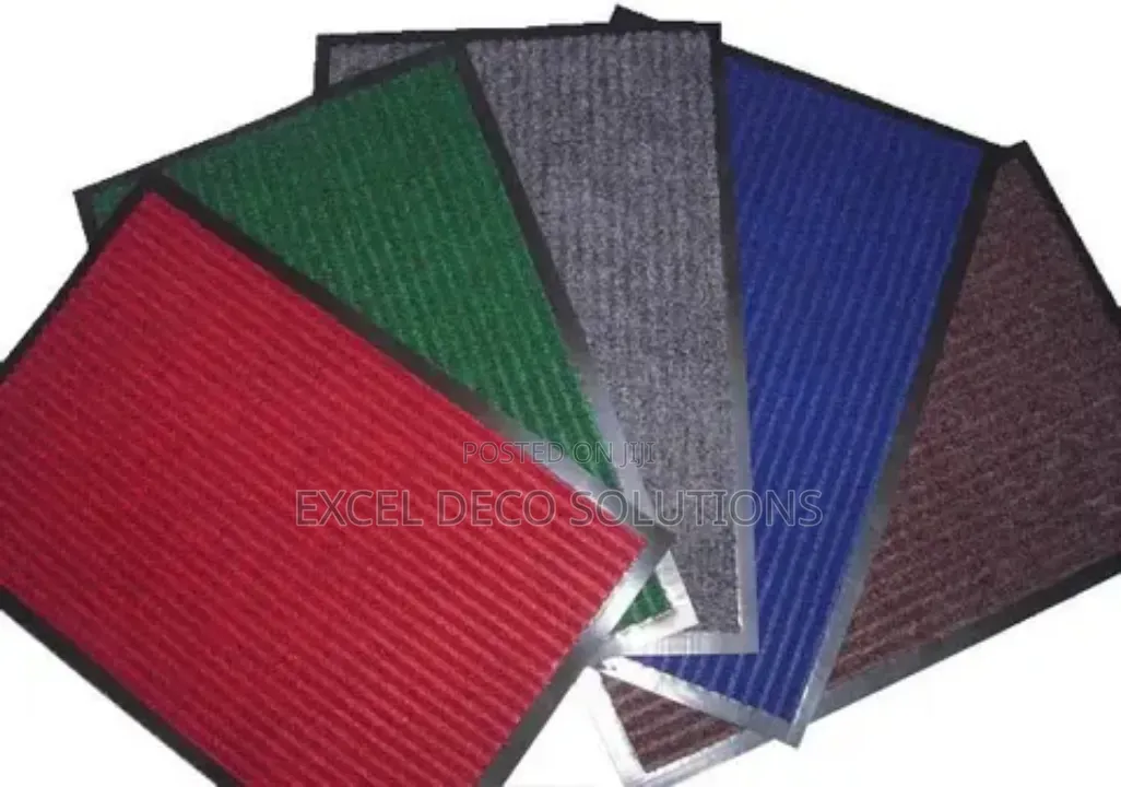 Premium Door Carpet Mat 80x120cm 10mm Ribbed Rubber Edge