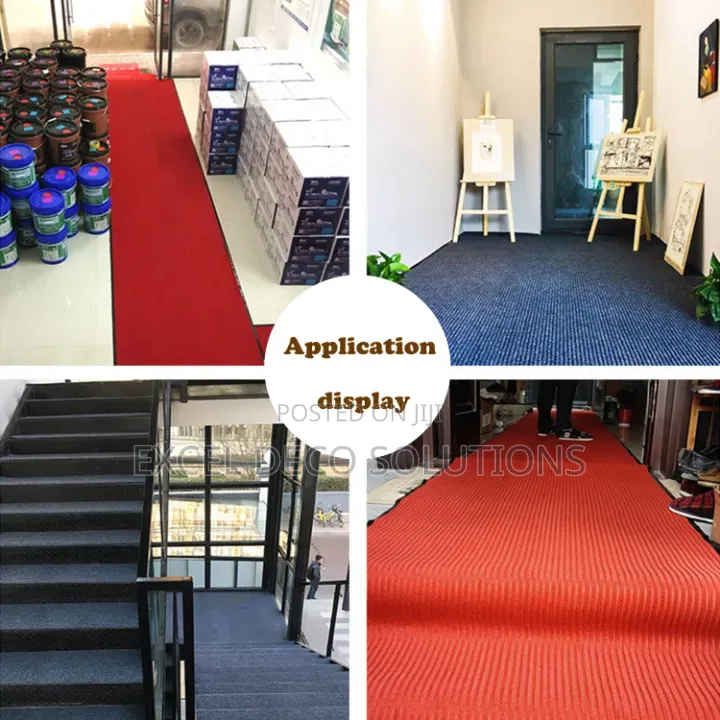 Premium Door Carpet Mat 80x120cm 10mm Ribbed Rubber Edge