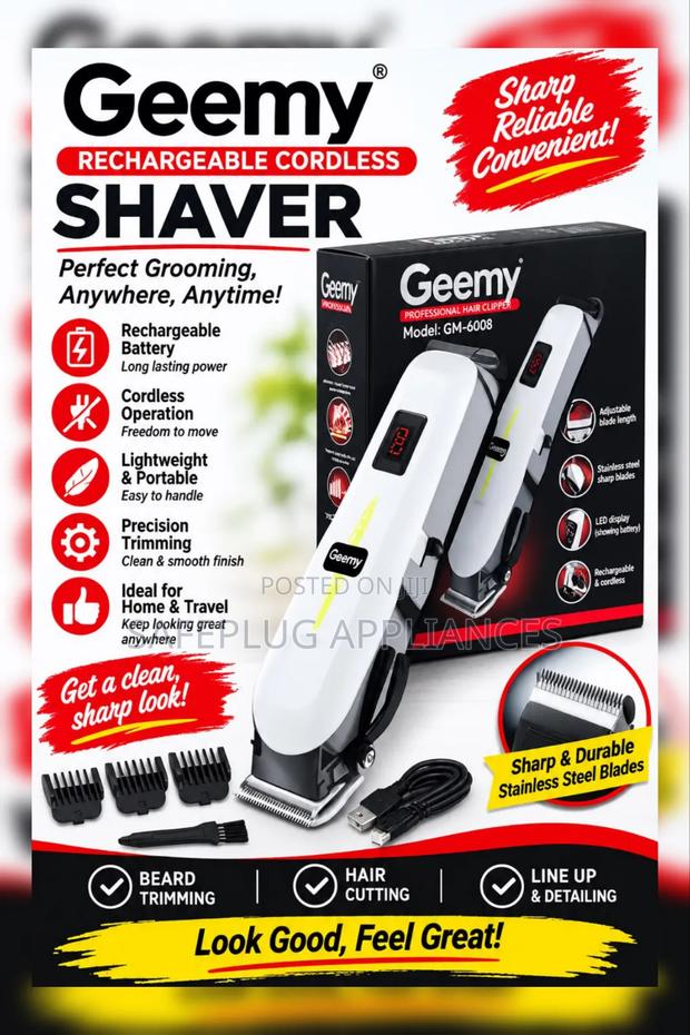 Rechargeable Geemy Men’s Shaver - main view