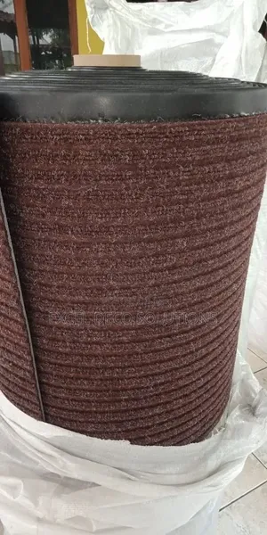 Heavy Duty Ribbed Door Mat 80x120cm 10mm Rubber Border
