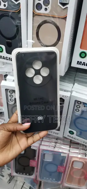 Black Soft-Touch Silicone Case Designed for the Xiaomi Redmi 14C