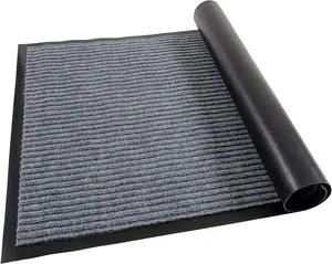 Ribbed Carpet Floor Mat 80x120cm 10mm Entrance Rubber Edge