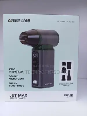 Green Lion Jet Max Portable Cordless Air Blower 110000RPM Brushless.