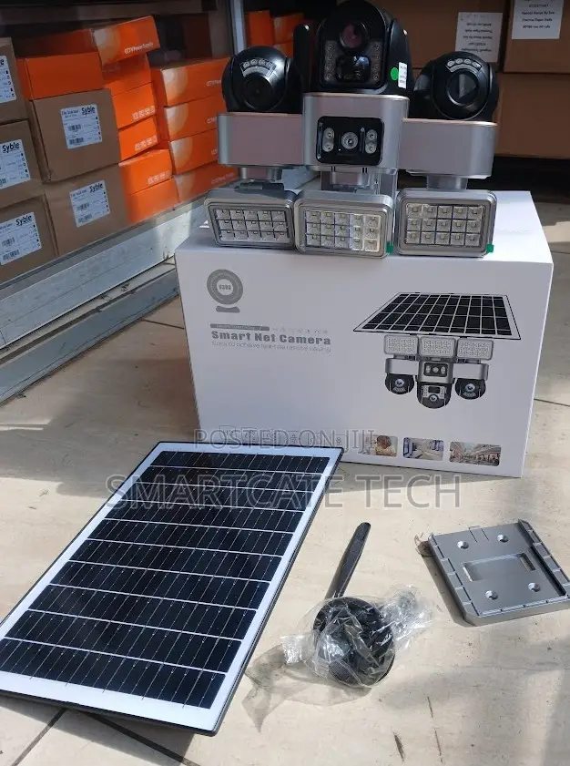 3 Lens 4G SIM Card Solar Powered Wireless PTZ Camera