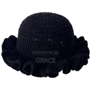 A Crotchet Ruffle Hat (Handmade)