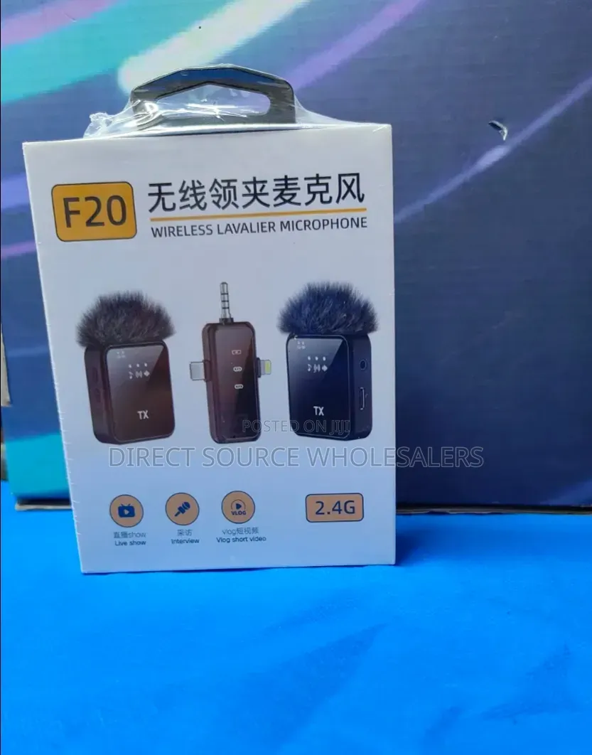 F20 Wireless Lapel Mic for Interviews, Vlogs & Live Streaming