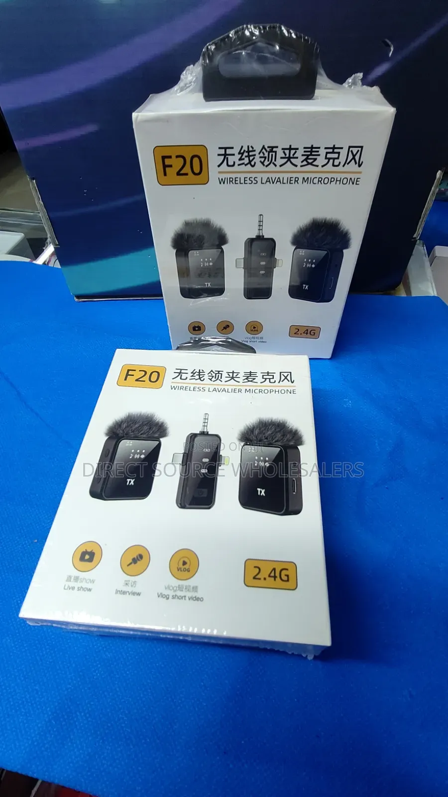 F20 Wireless Clip-on Mic for Content Creators & Interviews