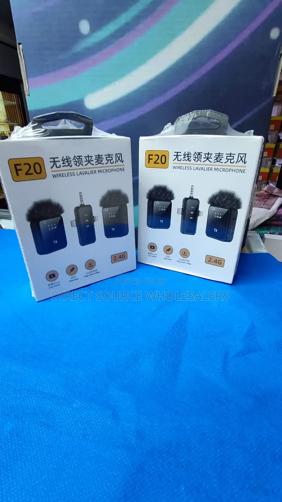 F20 Wireless Clip-on Mic for Content Creators & Interviews
