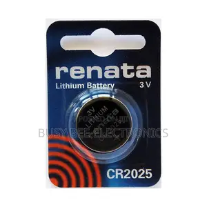 Renata CR2025 Lithium Battery - 3V, 10-Year Shelf Life