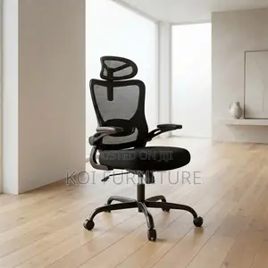 Office Chairs; Modern Black High Backrest Orthopedic With Headrest
