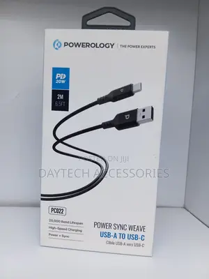 Powerology Charging Cable USB-A to USB-C 2M Pd 20W