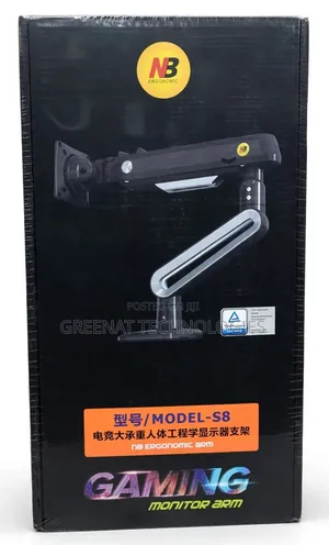 NB ERGONOMIC S8 Single Arm Gaming Monitor Stand Heavy Duty Monitor Arm