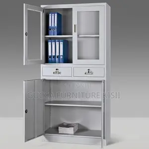 2-Door Metallic Cabinet With Shelves