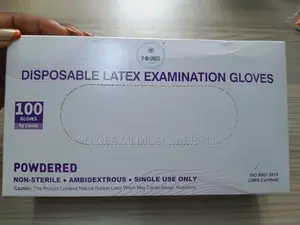 Disposable Latex Examination Gloves — Powdered
