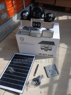 3 Lens 360° Rotation 4G SIM Solar Security CCTV Camera