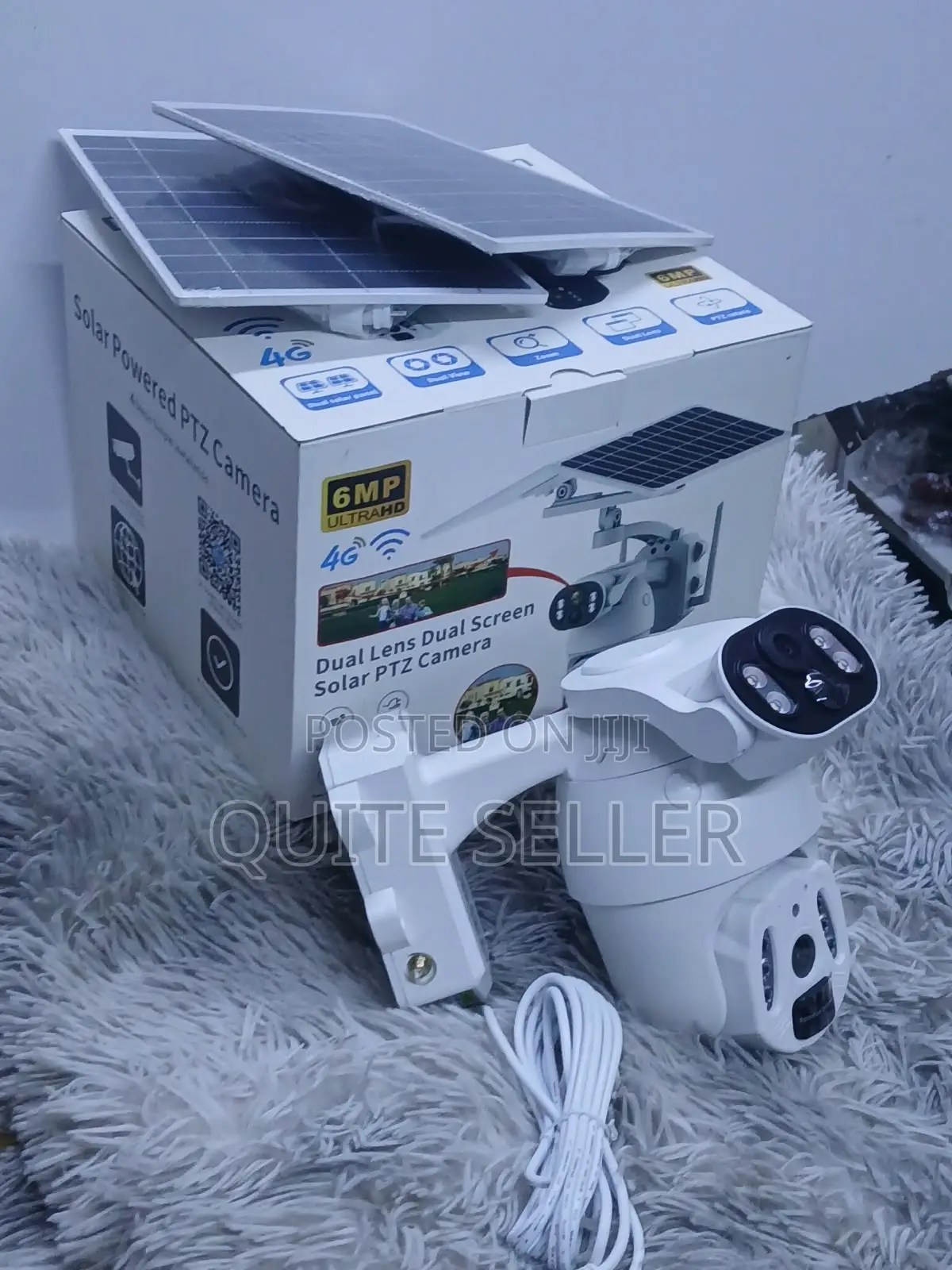 6MP Mega Pixel Dual-Lens Solar 4G UBOX PTZ Outdoor Security Camera