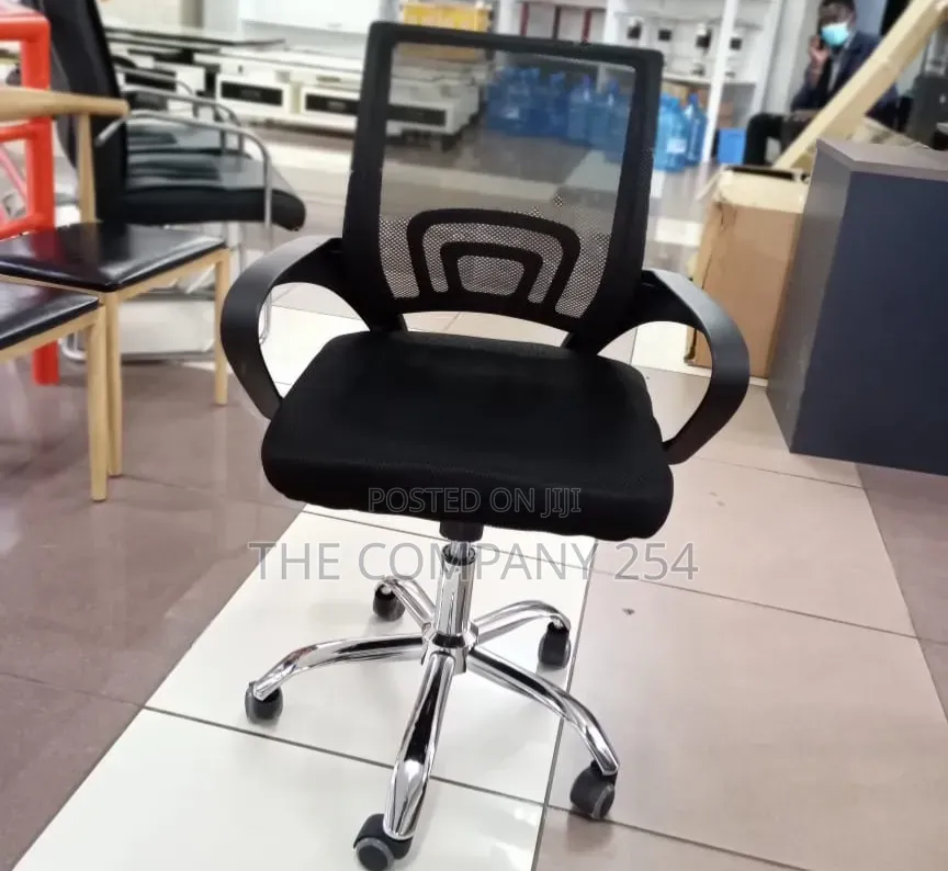Secretarial Mesh Office Chair With Headrest