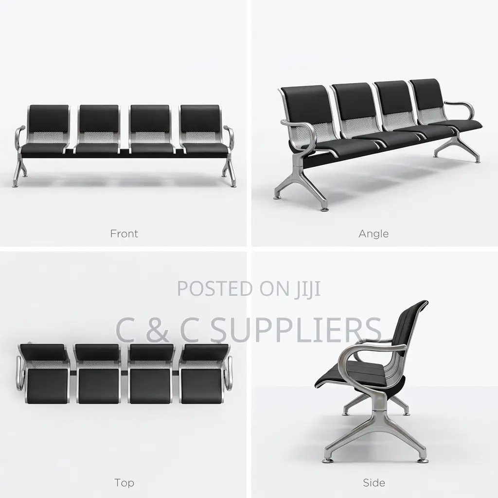 4-Link Waiting Bench With Armrest