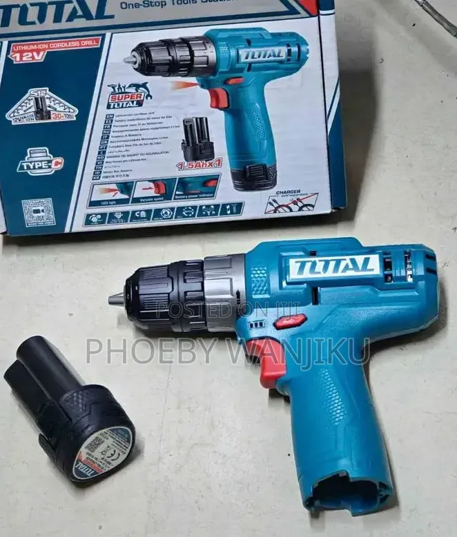 Rechargeable Total Cordless Drill 12V