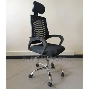 Secretarial Mesh Office Chair With Headrest Office