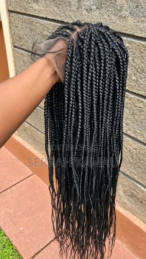 Semi Human Braided Wig