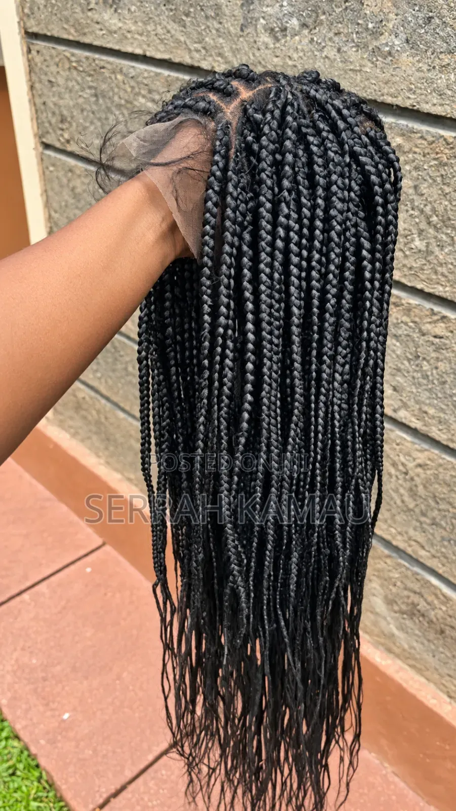 Semi Human Braided Wig