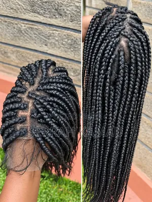Semi Human Braided Wig