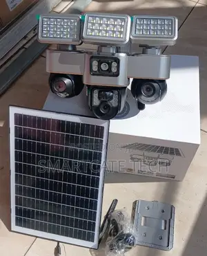Smart 3 Lens Solar PTZ Camera – 4G SIM Wireless CCTV