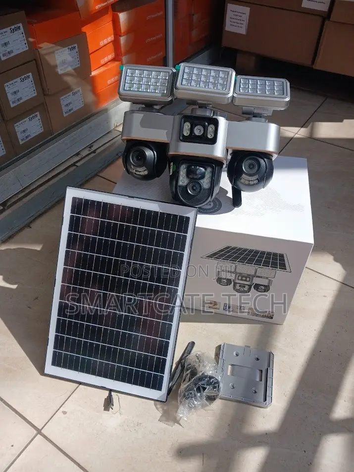 4G SIM Triple Lens Solar PTZ CCTV – Outdoor Security Camera
