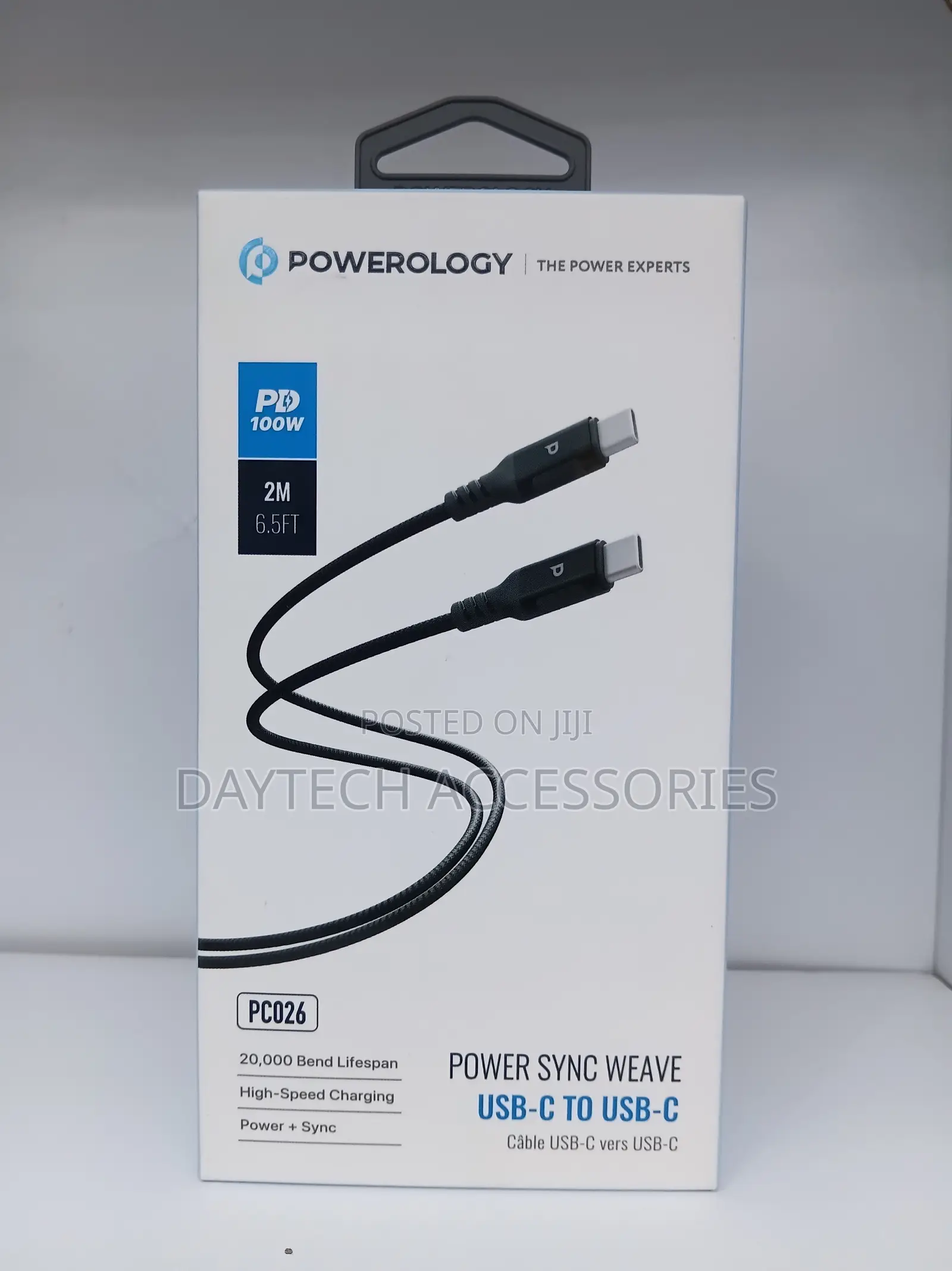 Powerology Power Sync Weave 100W USB-C to USB-C Cable (PC026)