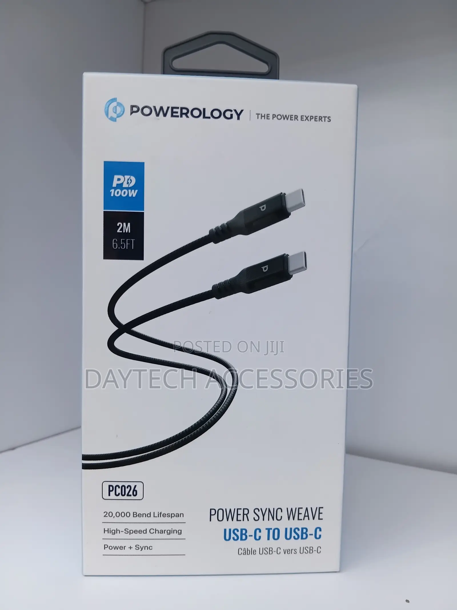 Powerology Power Sync Weave 100W USB-C to USB-C Cable (PC026)