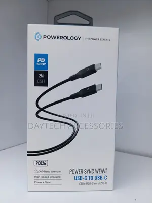 Powerology Power Sync Weave 100W USB-C to USB-C Cable (PC026)