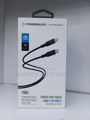 Powerology Power Sync Weave 100W USB-C to USB-C Cable (PC026)
