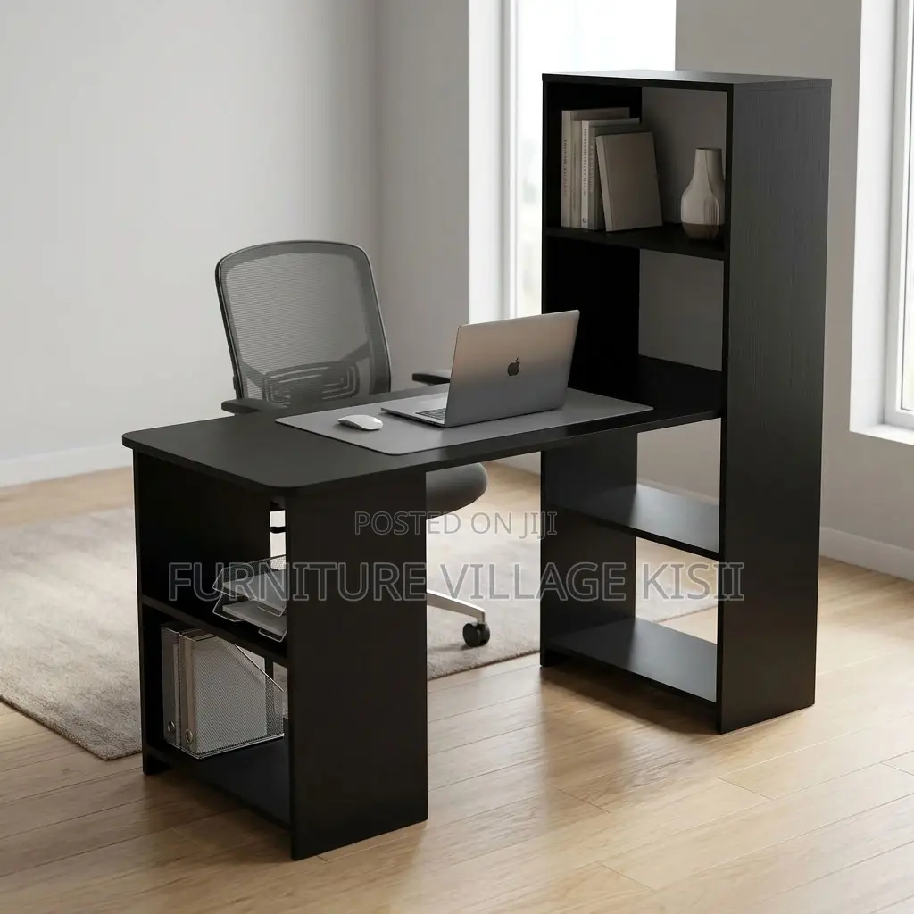 Black Modern Wooden Computer Desk