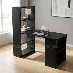 Black Modern Wooden Computer Desk