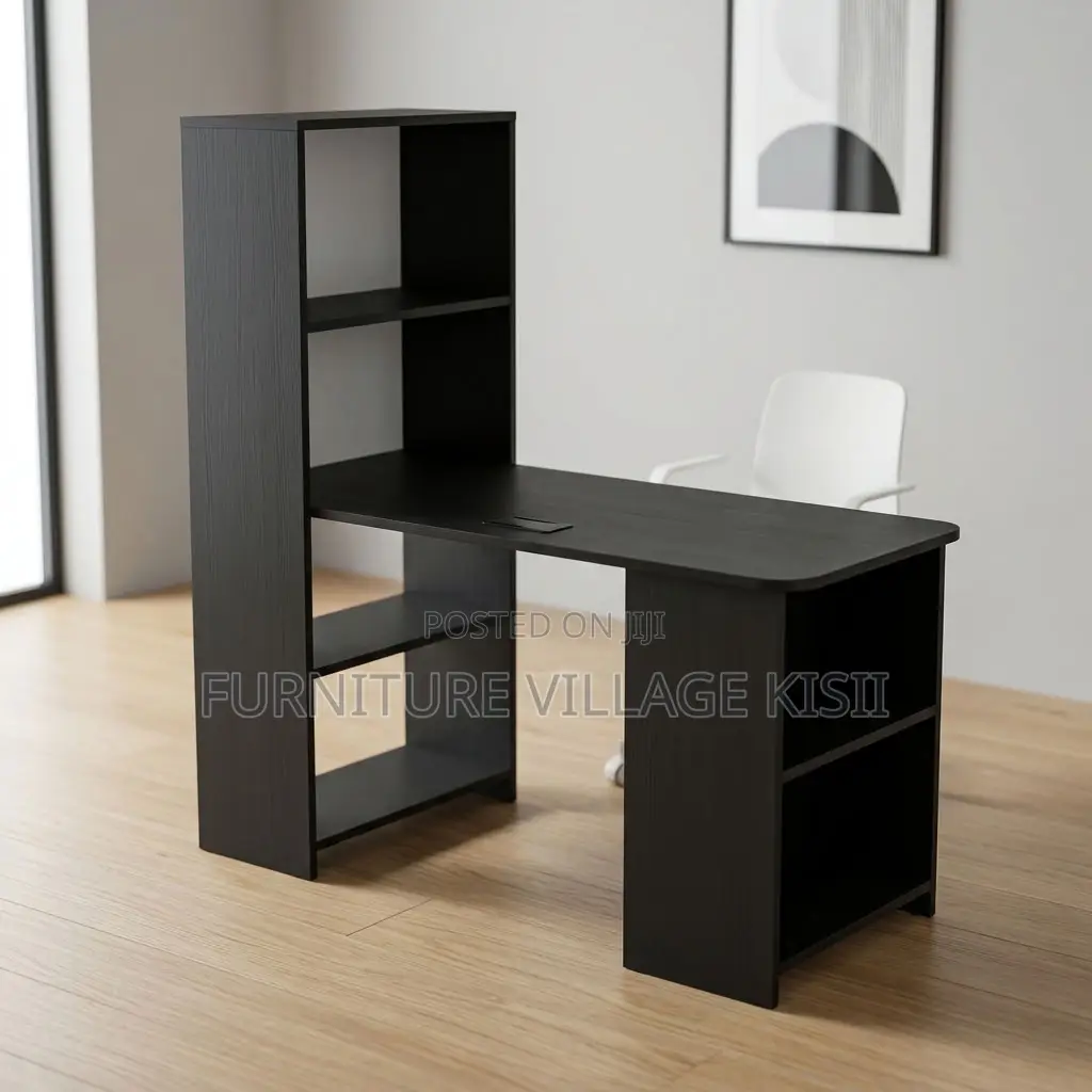 Black Modern Wooden Computer Desk