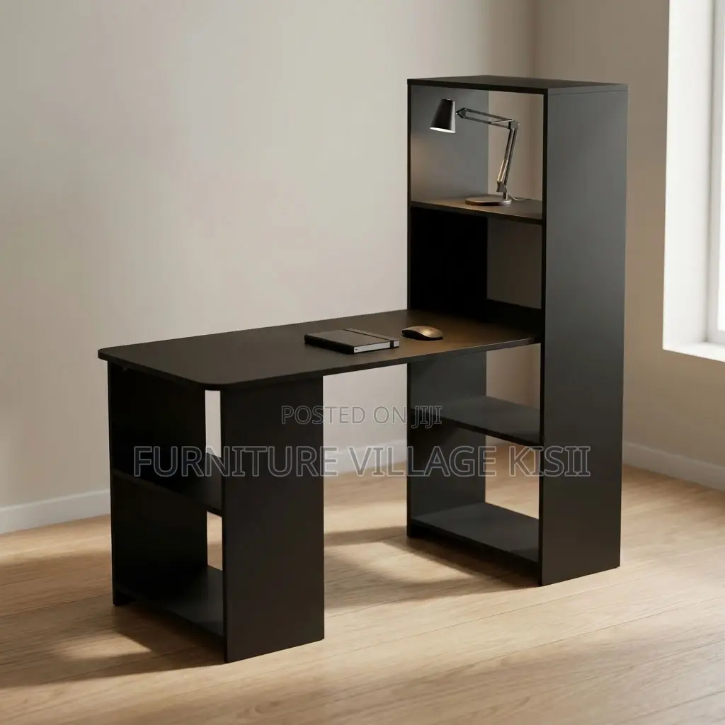 Black Modern Wooden Computer Desk