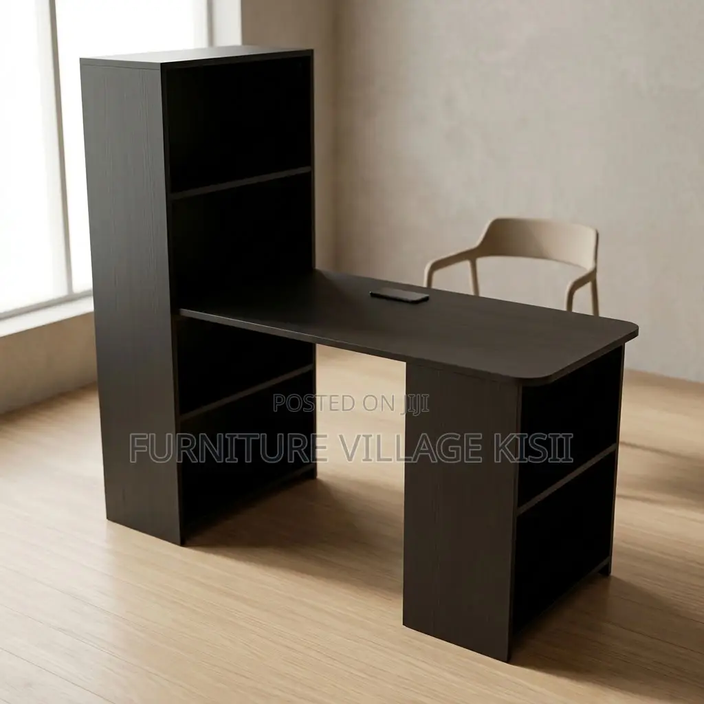 Black Modern Wooden Computer Desk