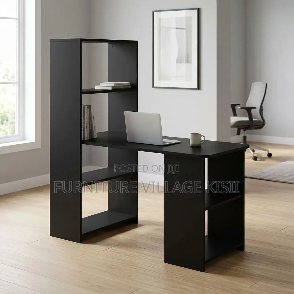 Black Modern Wooden Computer Desk