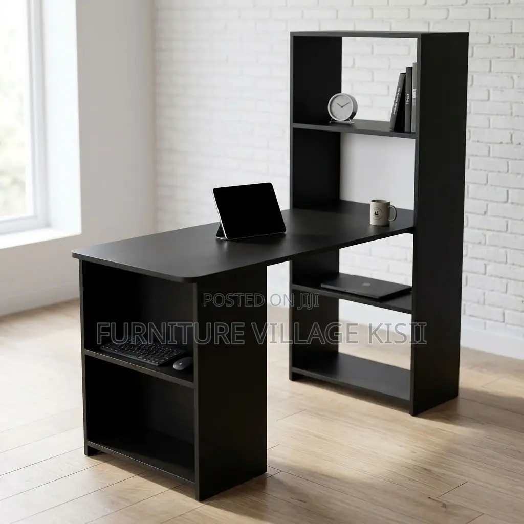Black Modern Wooden Computer Desk